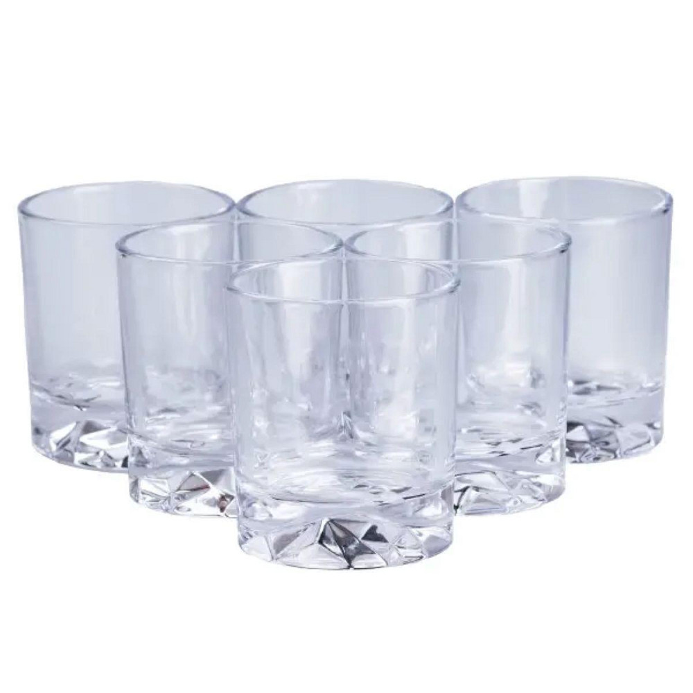 Набір склянок скляний 6 шт по 250 мл прозорий прозорий HP556 Київ - фото 3