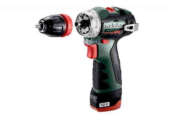 Акумуляторний безщітковий шуруповерт Metabo PowerMaxx BS BL Q : 38 Нм, кейс шуруповерт для дому (601749500) Київ