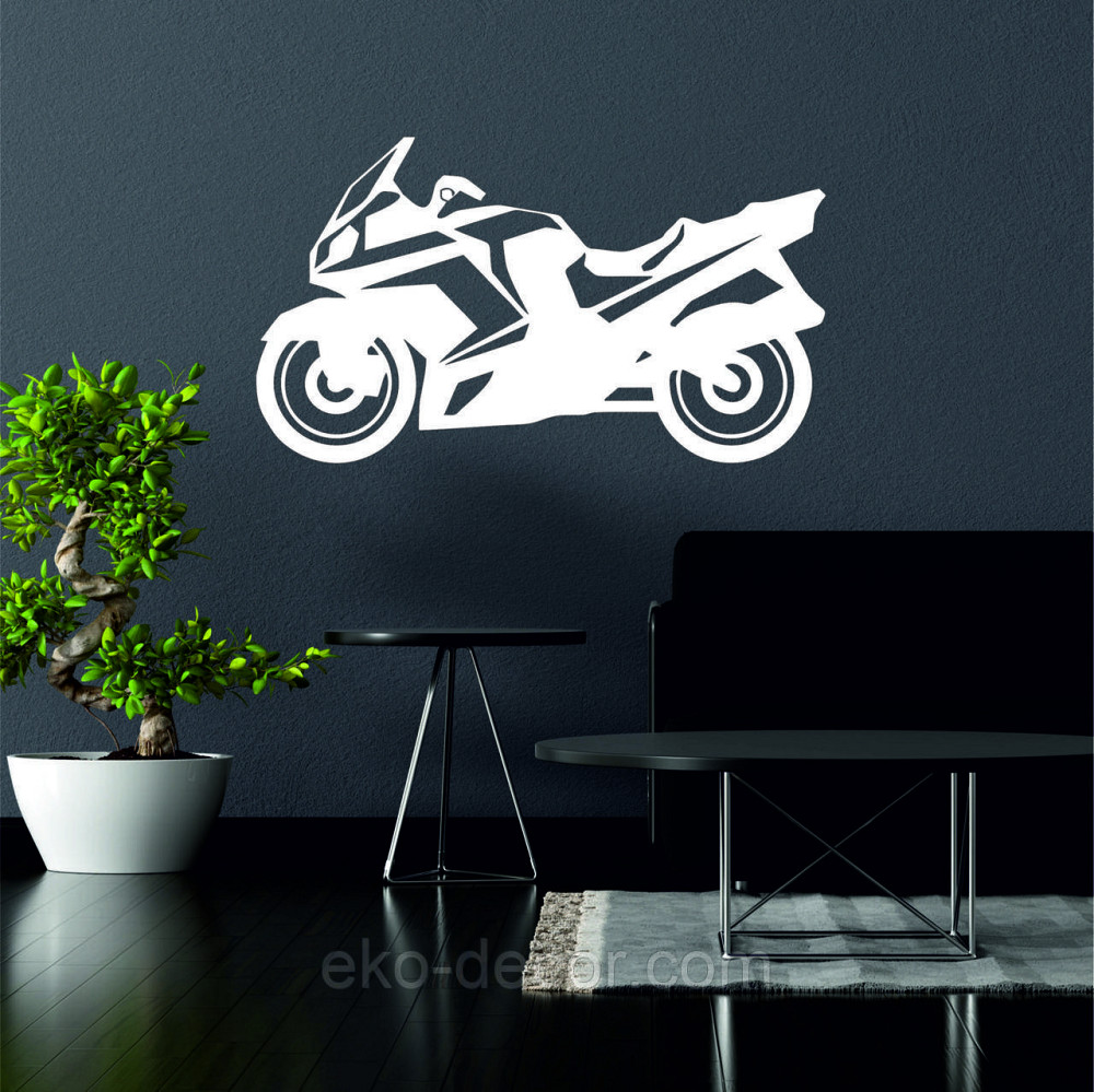Декоративное настенное Панно «Мотоцыкл» Декор на стену 50*28 см, Белый Киев - изображение 2