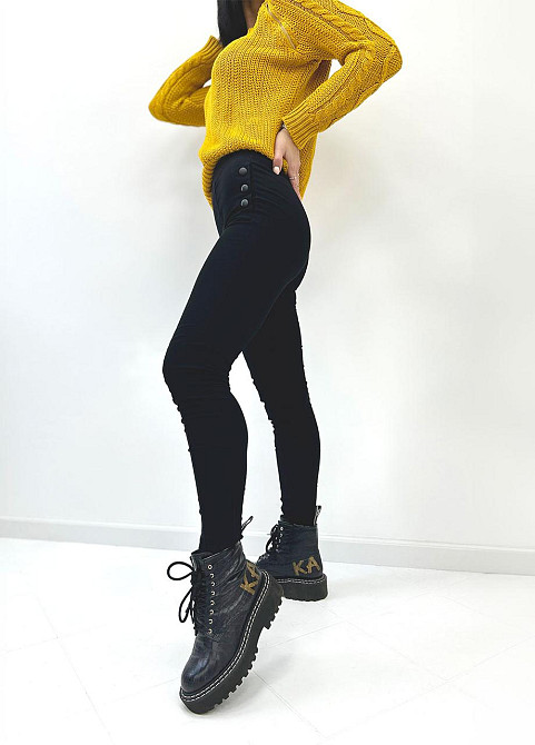 Демисезонные лосины леггинсы Daily джинс-коттон на флисе Киев - изображение 3