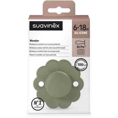 Пустушка Suavinex Wonder фізіологічна, 6-18 місяців, зелена (308392) Вінниця
