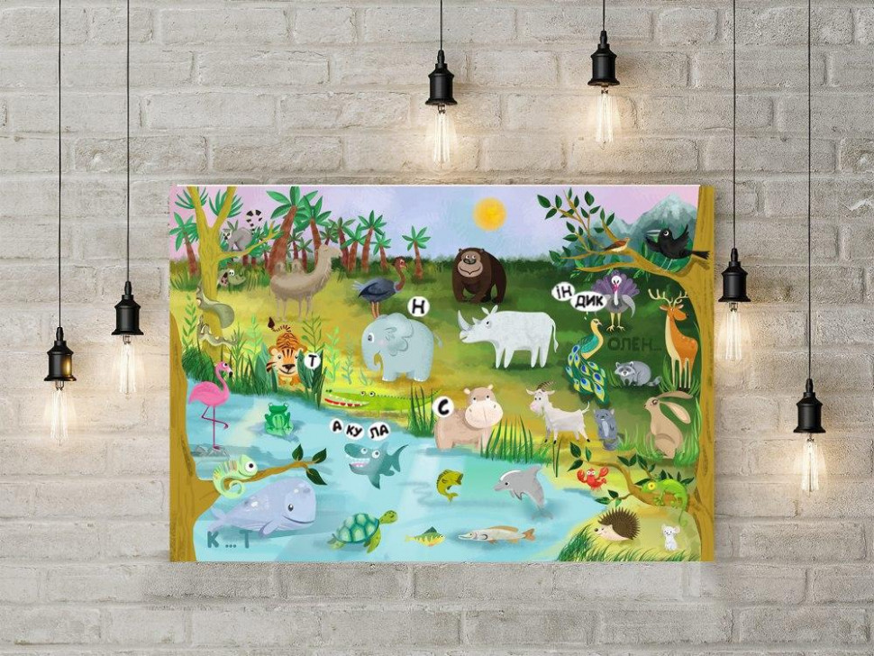 Дитяча навчальна гра з багаторазовими наклейками "ZOO Абетка" (КП-005) KP-005 укр. мовою Вінниця - фото 5