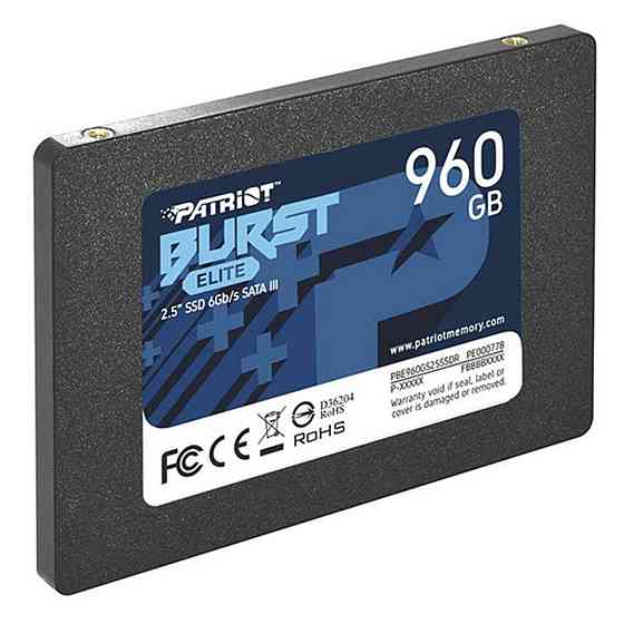 SSD диск накопичувач Patriot Burst Elite 960GB 2.5" 7mm SATAIII TLC 3D PBE960GS25SSDR Одеса