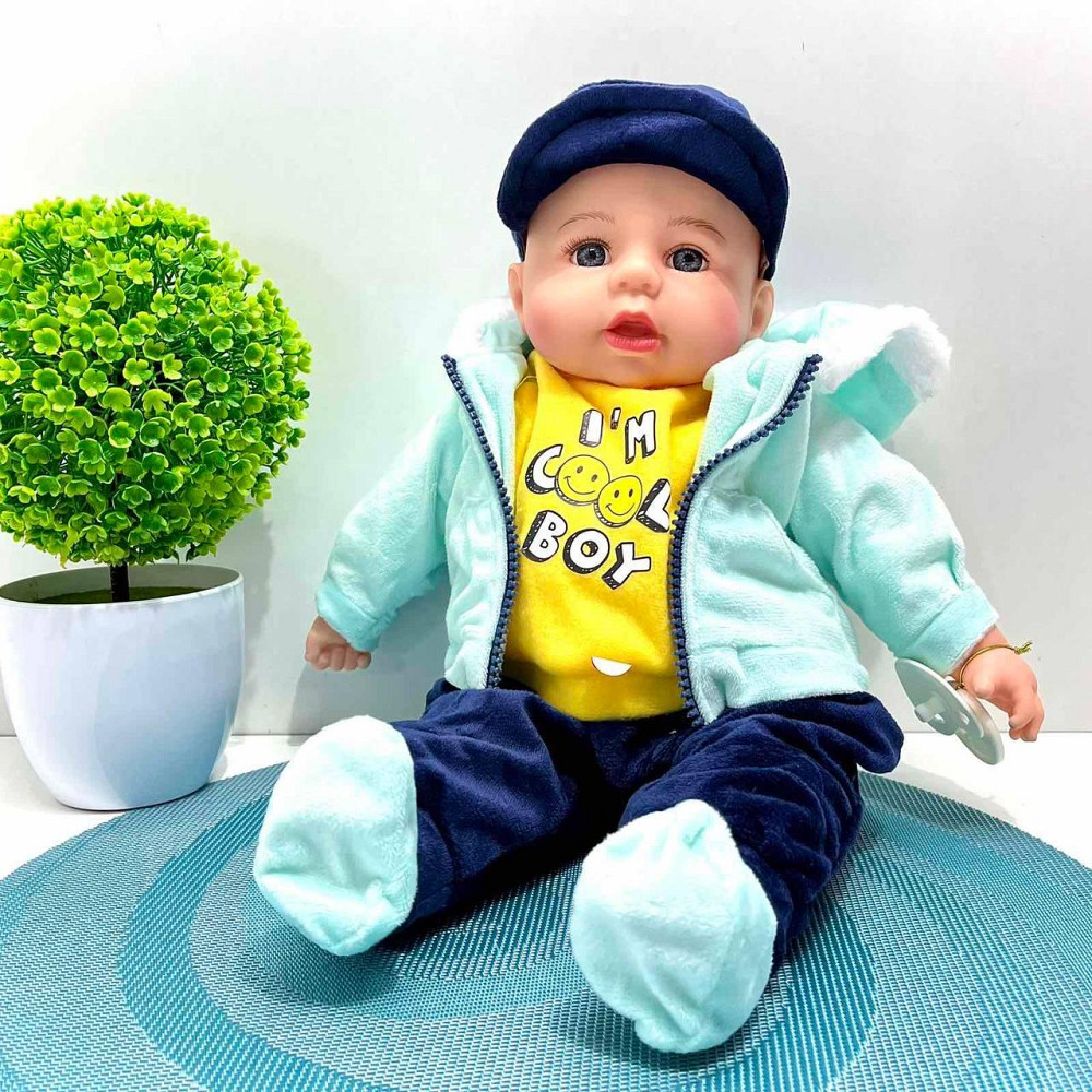 Лялька-пупс м'яконабивна з соскою та звуковими ефектами укр мова 44см Вид 4 (M 5924 І UA) Чернігів - фото 6