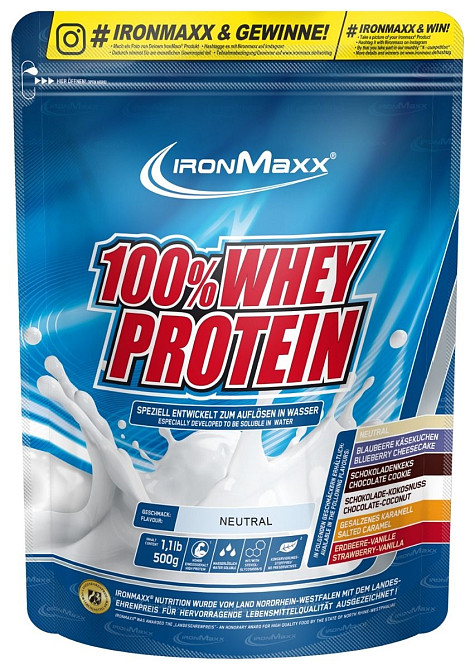 Протеїн Ironmaxx 100 % Whey Protein 500g (Neutral) Луцьк - фото 1