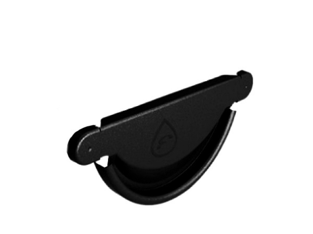 Заглушка желоба водосточной системы Budmat Flamingo 125\90 Графит Львов - изображение 1