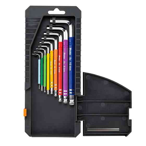 Набір шестигранних ключів з кулястим наконечником HX 1,5- 10 мм 9 шт. різнокольорові / довгі, DIY-HKB62-LO/BOX Київ