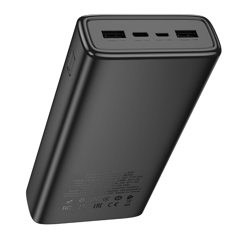Внешний аккумулятор HOCO J144A Hymn power bank (30000mAh) Black Киев - изображение 3