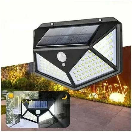 Уличный настенный светильник с датчиком движения 100LED/CL-100 угол аккумулятор 600мАч 3 режима 7317 Киев - изображение 10