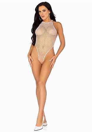 Боді-сітка Leg Avenue Net snap crotch tank bodysuit White, One Size Sex Aura Київ