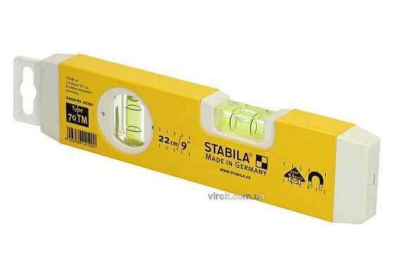 Рівень STABILA Type 70 ТМ : Torpedo, L= 22 см,  2 капсули, магнітний Одеса