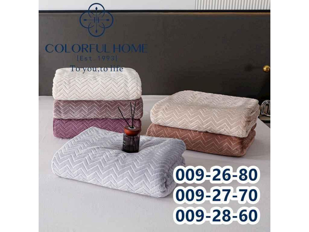 Плед микрофибра 180*200 арт.009-27 темно-серый ТМ COLORFULHOME Киев - изображение 1
