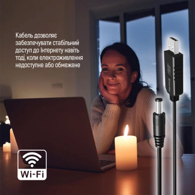 Кабель питания USB to DC 5.5x2.5mm 12V 1.0m black ColorWay (CW-CBUD067-BK) Винница - изображение 7