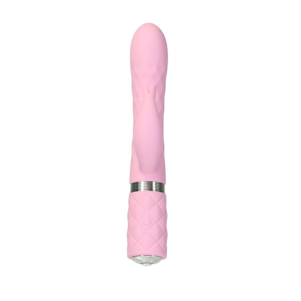 Роскошный кролик с ротацией и вибрацией Pillow Talk Lively, Pink, кристалл Сваровски, тройной отрост Sex Aura Киев - изображение 3