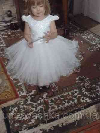 Дитяча біле плаття з блискітками 80-120 Кривий Ріг