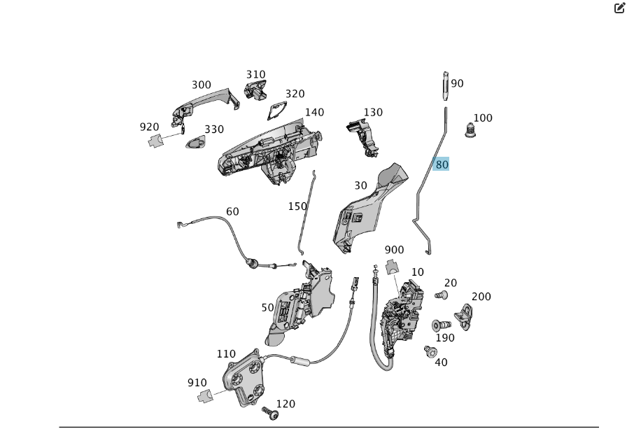 Mercedes-Benz  A1667230939 Блокуюча тяга замку водія дверей ML/GLE W166 GLE Coupe C292 GL/GLS X166 Одеса - фото 2