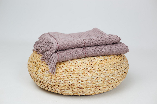 Акция! Банное махровое полотенце Ideal Textile с тороками 70х140 см Узбекистан 550 г/м2 Бежевий 1 шт Черновцы - изображение 2