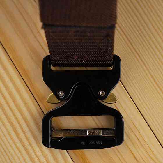 Ремень мужской текстильный Коричневый (Vintage) Киев