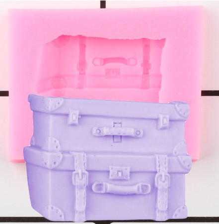 Молд силіконовий Валізи 40 на 51 мм рожевий Київ - фото 1