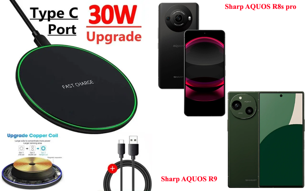 Бездротовий зарядний пристрій 30W для Sharp Aquos R10 5G Київ - фото 1