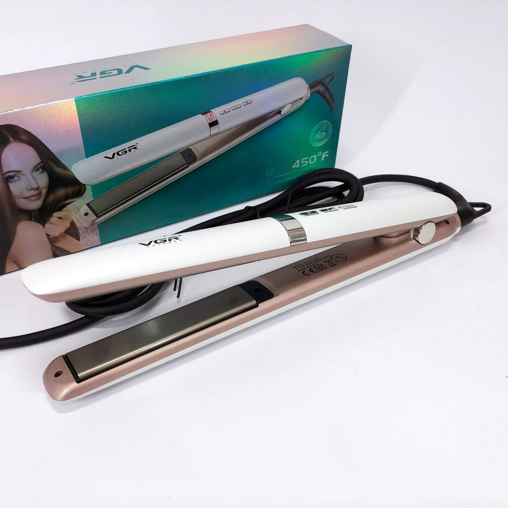 Випрямляч для густого волосся VGR V-522, Дбайливий випрямляч волосся, Плойка вирівнювач YL-54 Львів - фото 1