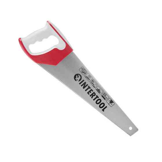 Ножівка по деревині, 400 мм, з гартованим зубом, потрійне заточування, 11 зуб/дюйм INTERTOOL HT-3161 Київ