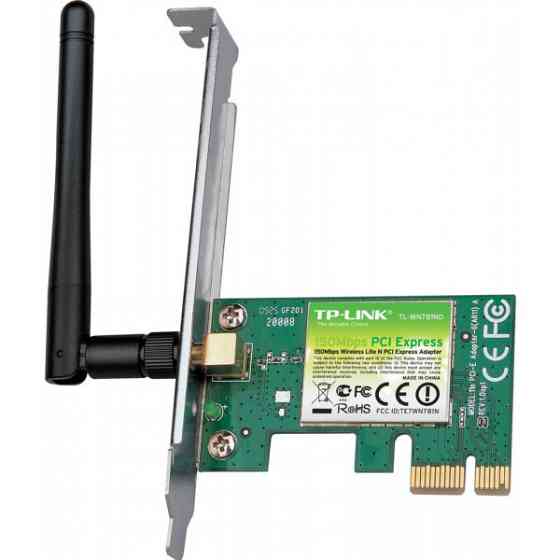 Адаптер TP-Link TL-WN781ND, 150Mbps WRL N PCI Exp Adapter, Atheros, 1T1R, 2.4GHz, 802.11n/g/b, 1 de Київ