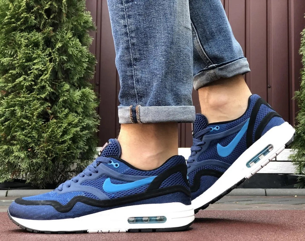 Чоловічі Кросівки Nike Air Max 90 Сині Найк Ткани (розміри: 41,42,43,44,45) Відео Огляд Дніпро - фото 5