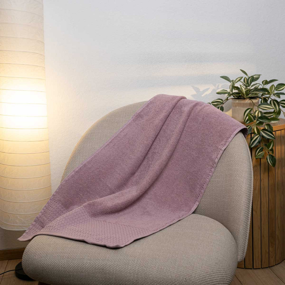 Рушник махровий Вафельний Бордюр GM Textile 40х70см 450г/м2 (Пудра) Суми - фото 8