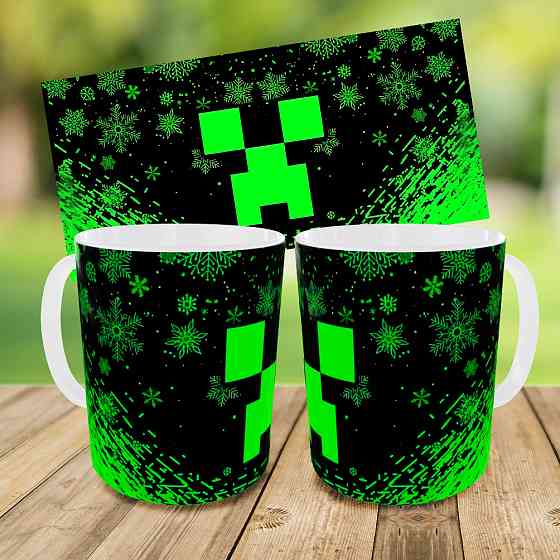 Набір: дитяча сумка-бананка+кружка Майнкрафт Кріпер «Minecraft» 32х15см, бананка хлопчику через плече (00933) Київ