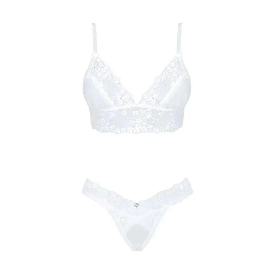 Еротичний комплект Obsessive Heavenlly 2-pcs set XL/2XL, бюстгальтер і танга Львів - фото 3