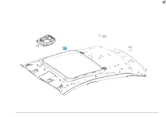 Mercedes-Benz  A2926900250 9G26 Чорна обшивка стелі після ремонту GLE Coupe C292 Одесса