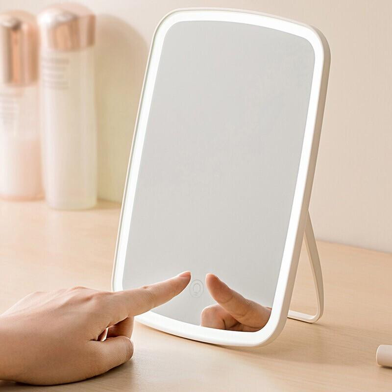 Зеркало для макияжа с LED подсветкой на литиевой батарее, сенсорная кнопка, светрдиодные лампочки Одесса - изображение 1