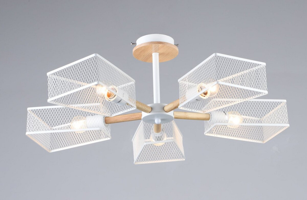 VALESO Люстра VALESO B N6687/5 Білий + Дерево Коломыя - изображение 1