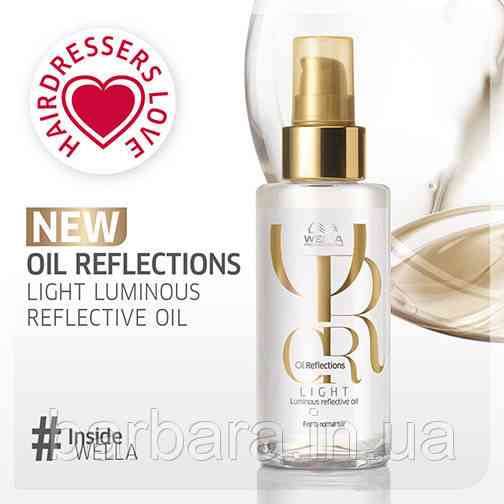Легка олія макадамії з вітанміном Е для волосся з антиоксидантами WELLA Oil Reflections Light Luminous Київ
