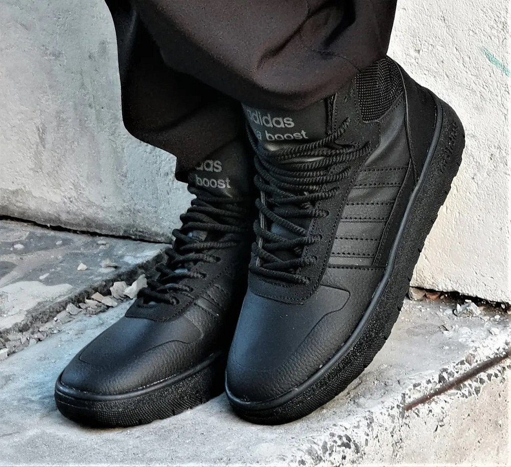 Высокие Термо Кроссовки Adidas Ultra Boost Мужские Черные Адидас Высокие Еврозима (размеры: 40,41,42,43) Днепр - изображение 10