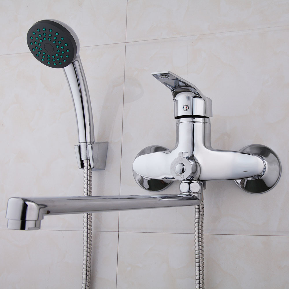 Змішувач для ванни FRAP F22063 з душовим гарнітуром, довгий Київ - фото 2