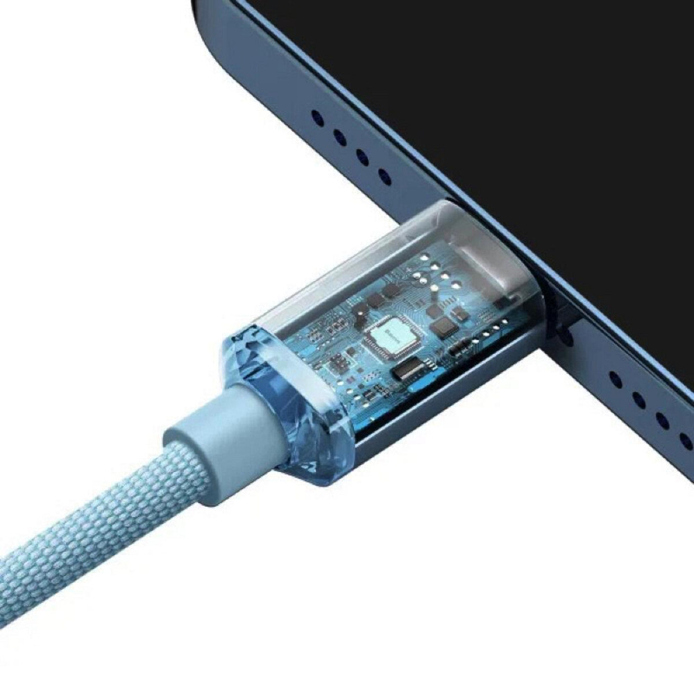 Кабель Type-C - Lightning Baseus Gem для швидкого заряджання та передачі даних 20W 1m Galaxy Blue P10373001311-00 Одеса - фото 8