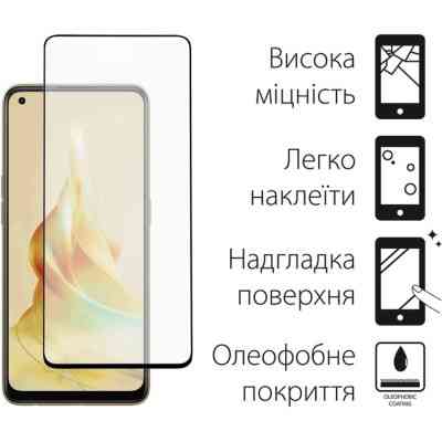 Чохол до мобільного телефона Dengos Kit for OPPO Reno 8T case + glass (Black) (DG-KM-33) Вінниця