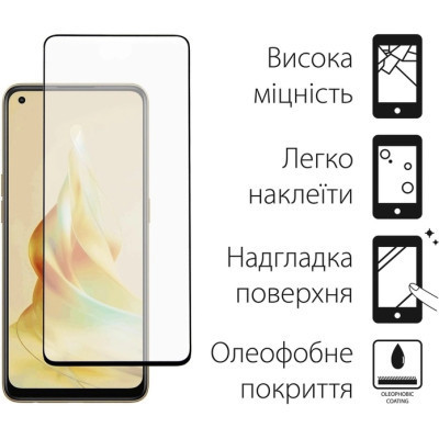 Чохол до мобільного телефона Dengos Kit for OPPO Reno 8T case + glass (Black) (DG-KM-33) Вінниця - фото 3