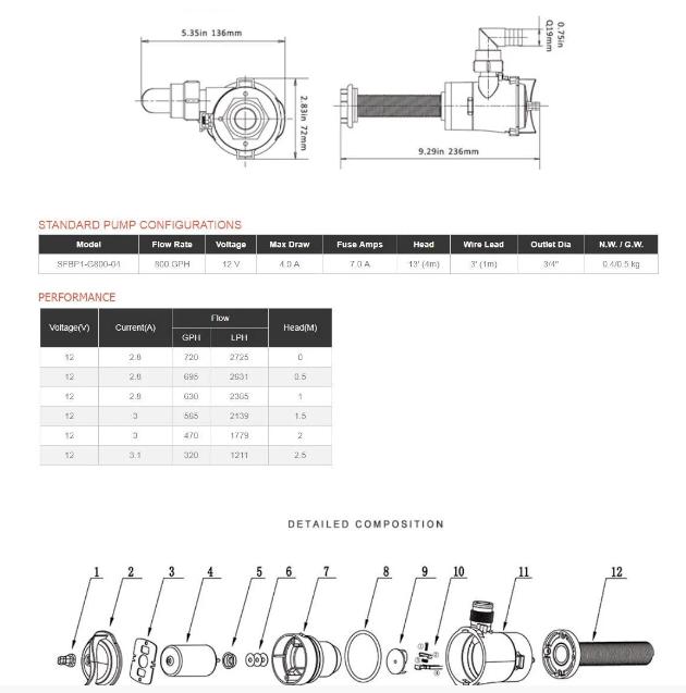 Аэратор Вертикальный 800Gph Seaflo Киев - изображение 2