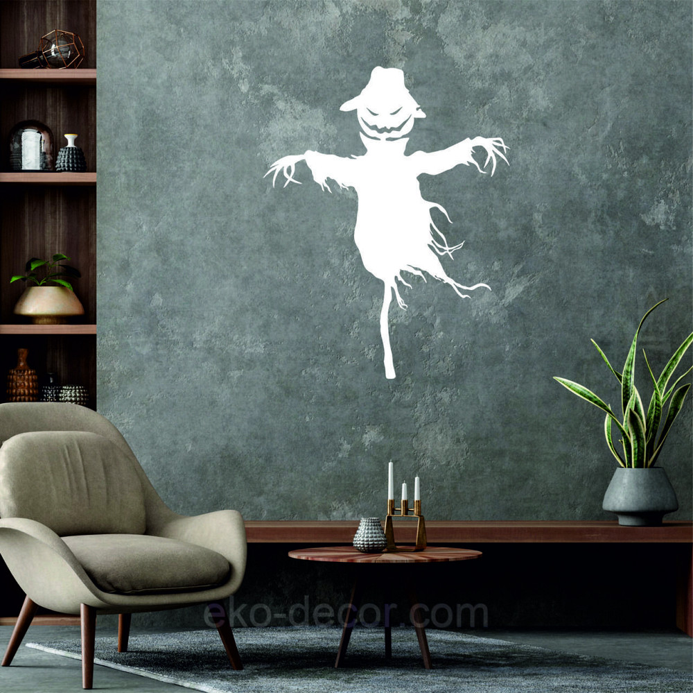 Декоративне настінне Панно «Пугало. Гелловін », Декор на стіну 110*87 см, Білий Київ - фото 6