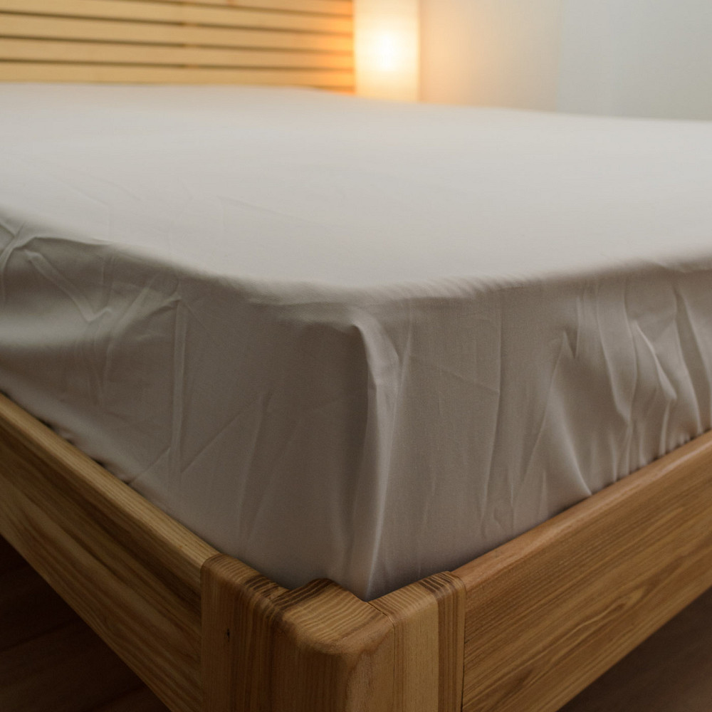 Простирадло на резинці євро сатин 100% бавовна 200х200х35см 125г/м2 (Білий) Суми - фото 5