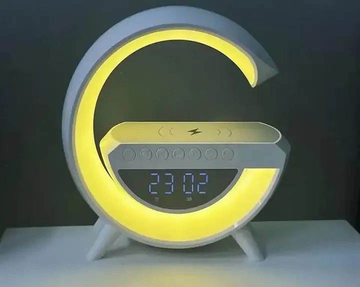 Настільна діодна лампа G-Smart BT-3401, RGB підсвічування, Bluetooth, будильник, FM радіо, бездротова зарядка Одеса - фото 7