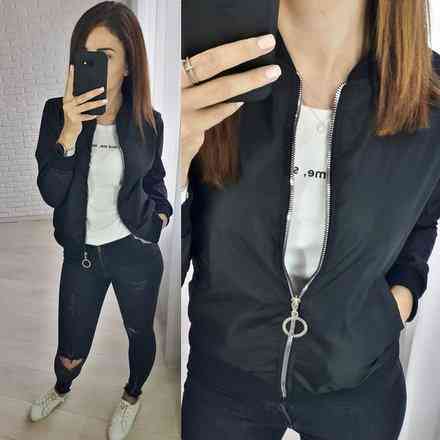 Жіноча вітровка "Ring" оптом | Розпродаж моделі 46-48, Чорний Київ