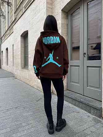 Жіноча стильна комфортна тепла худі турецька трьохнитка на флісі. Шоколад, 46/48 Одеса