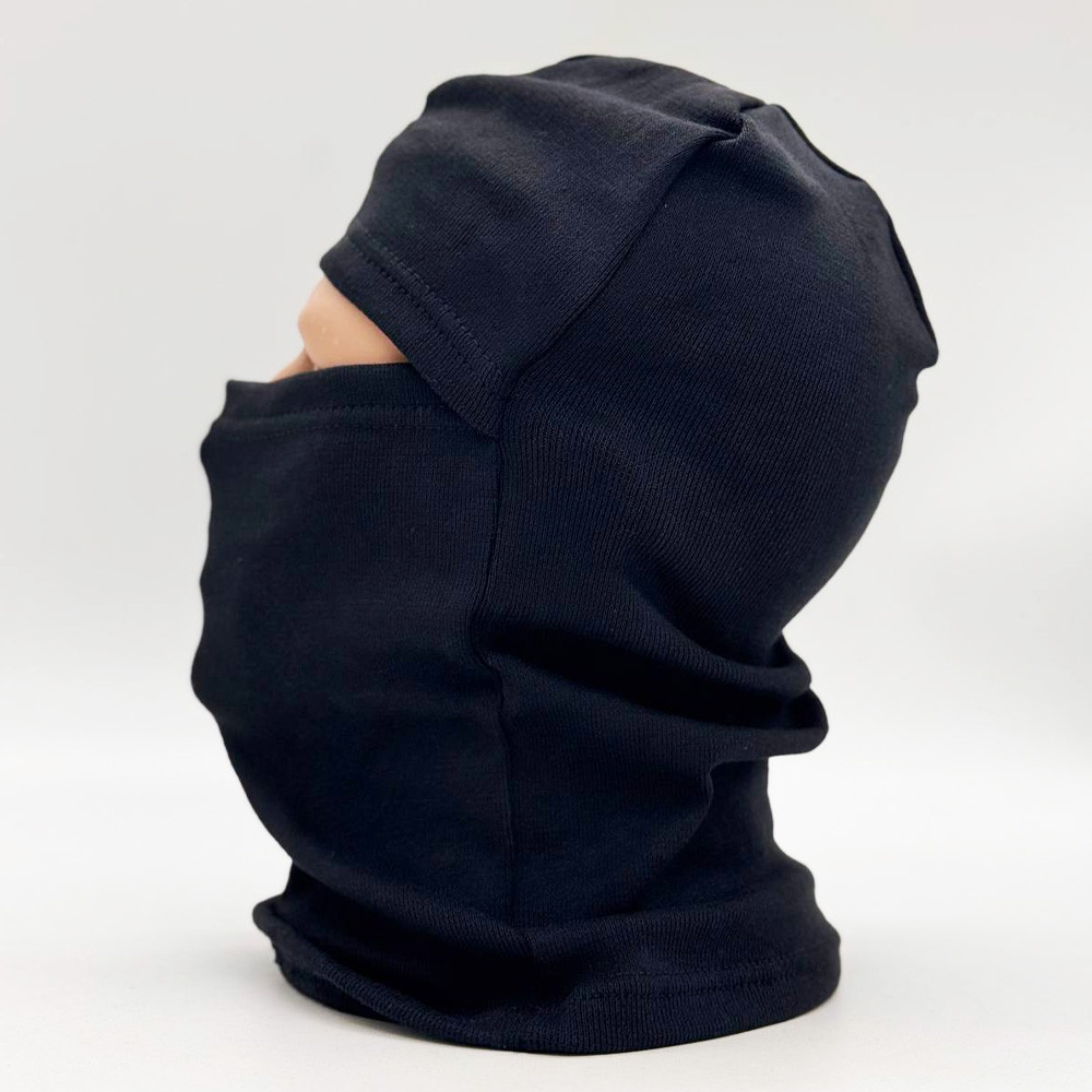Зимова балаклава-баф на флісі, Чорна / Тактична балаклава утеплена / Балаклава флісова Київ - фото 7