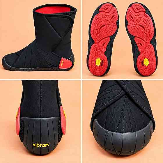 Ботинки чёрно-красные Furoshiki Vibram средней высоты, размер 40-41 Киев