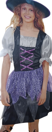 Дитяча сукня з капелюшком Відьма на Хелловін розмір M 7-10 років фіолетовий Київ