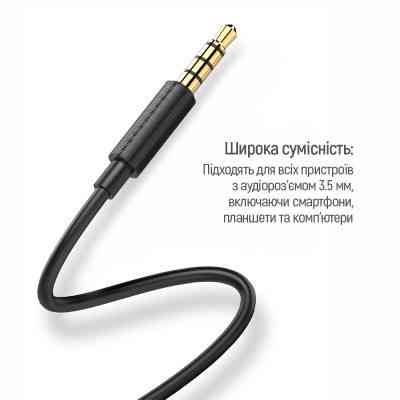 Навушники ColorWay Slim 3.5 mm Wired Earphone Blast 2 Black (CW-WD02BK) Вінниця